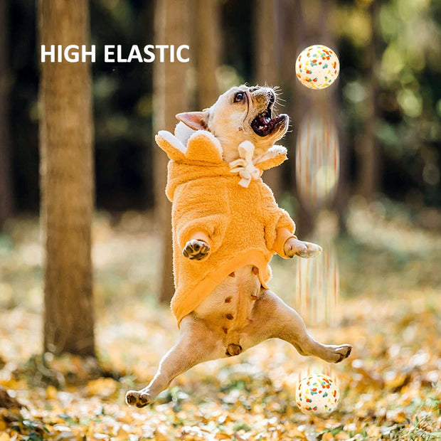 Durable High Bounce & Chew-Resistant Interactive Rubber Dog Toy Ball