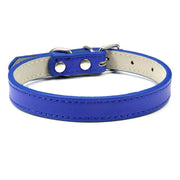 Adjustable Soft PU Colorful Leather Strap Cat Collar