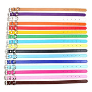 Adjustable Soft PU Colorful Leather Strap Cat Collar