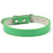 Adjustable Soft PU Colorful Leather Strap Cat Collar