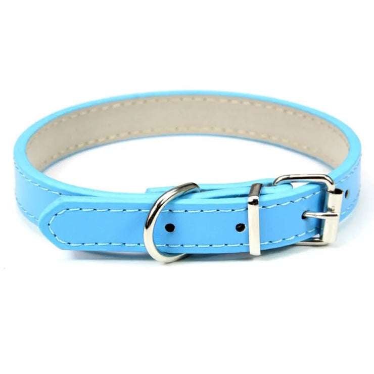 Soft Leather Cat Collar