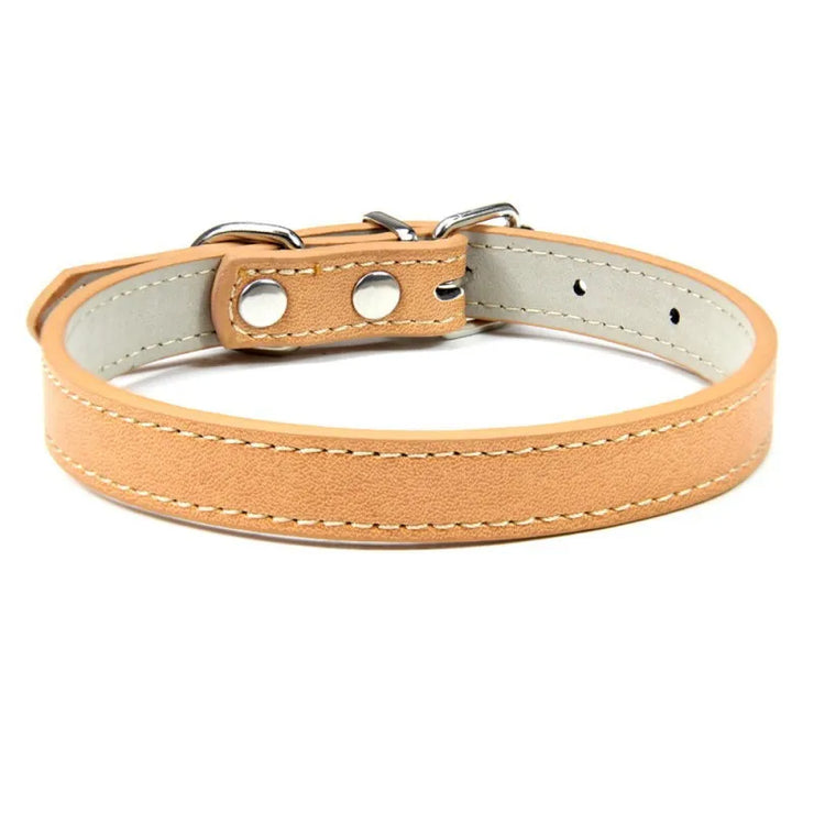 Soft Leather Cat Collar