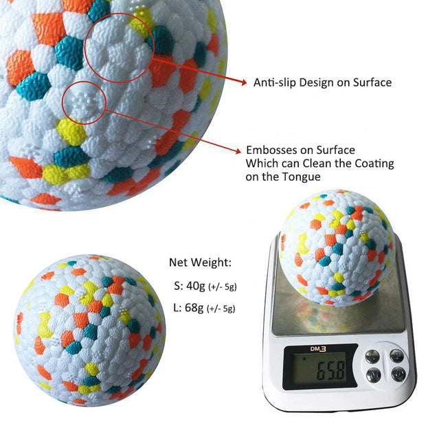 Durable High Bounce & Chew-Resistant Interactive Rubber Dog Toy Ball