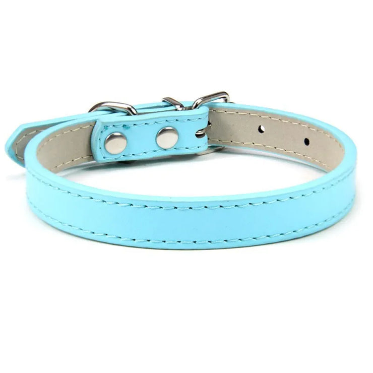 Soft Leather Cat Collar