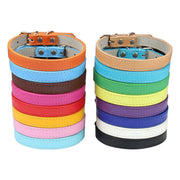 Adjustable Soft PU Colorful Leather Strap Cat Collar