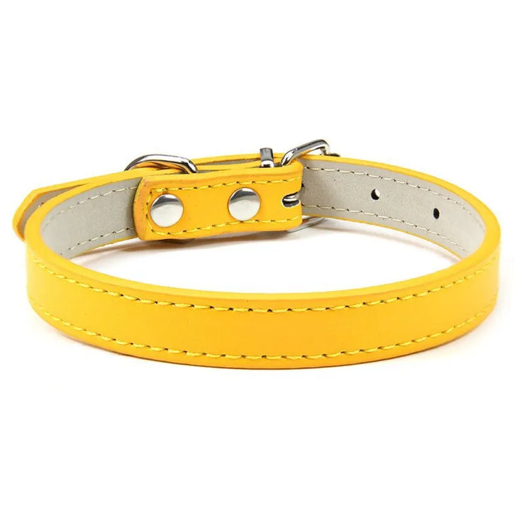 Soft Leather Cat Collar
