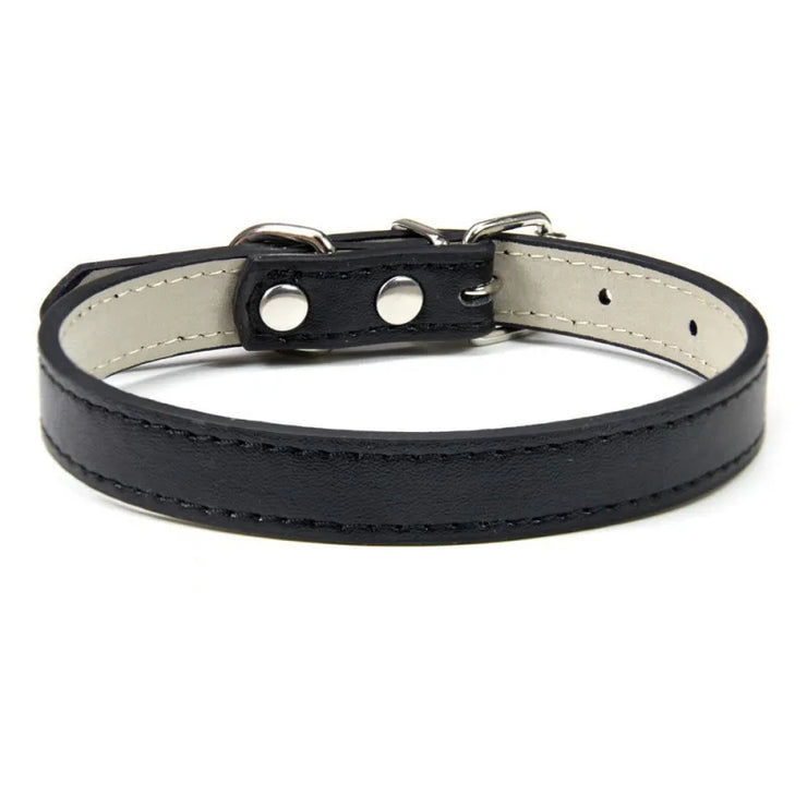 Soft Leather Cat Collar