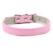Adjustable Soft PU Colorful Leather Strap Cat Collar