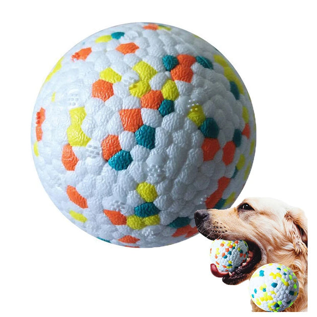 Durable High Bounce & Chew-Resistant Interactive Rubber Dog Toy Ball