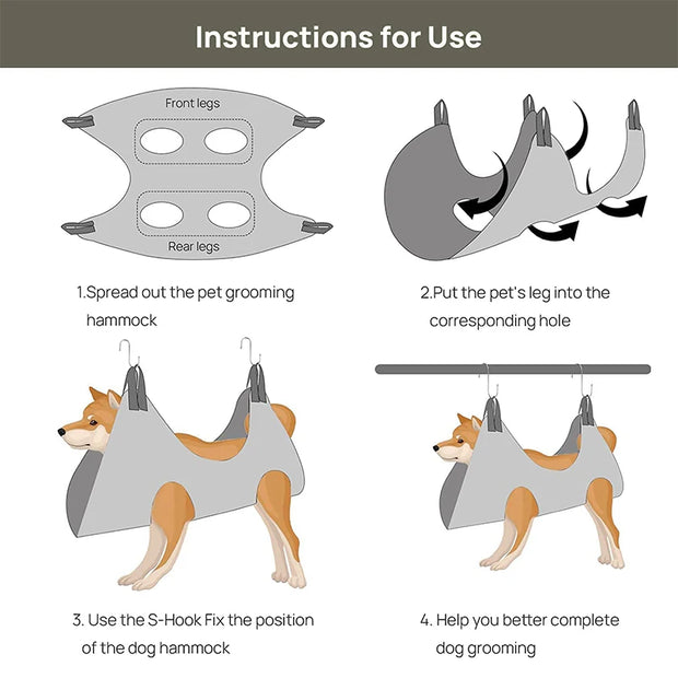 Pet Grooming Hammock Nail Trimming Restraint Holder