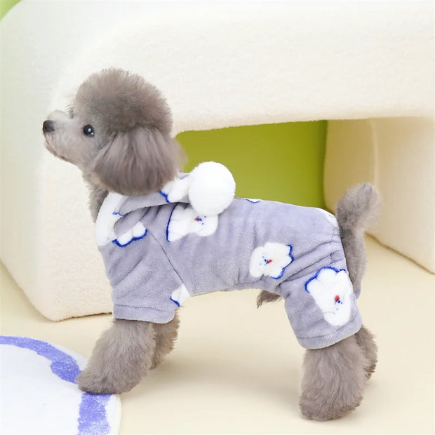 Winter Warm Pajamas Fleece Pet Jumpsuit