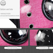 Transparent Cat Backpack Foldable & Breathable Pet Travel Carrier Bag