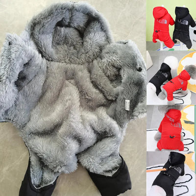 Waterproof Winter Warm Jacket Dog Jumpsuit for Small Breeds