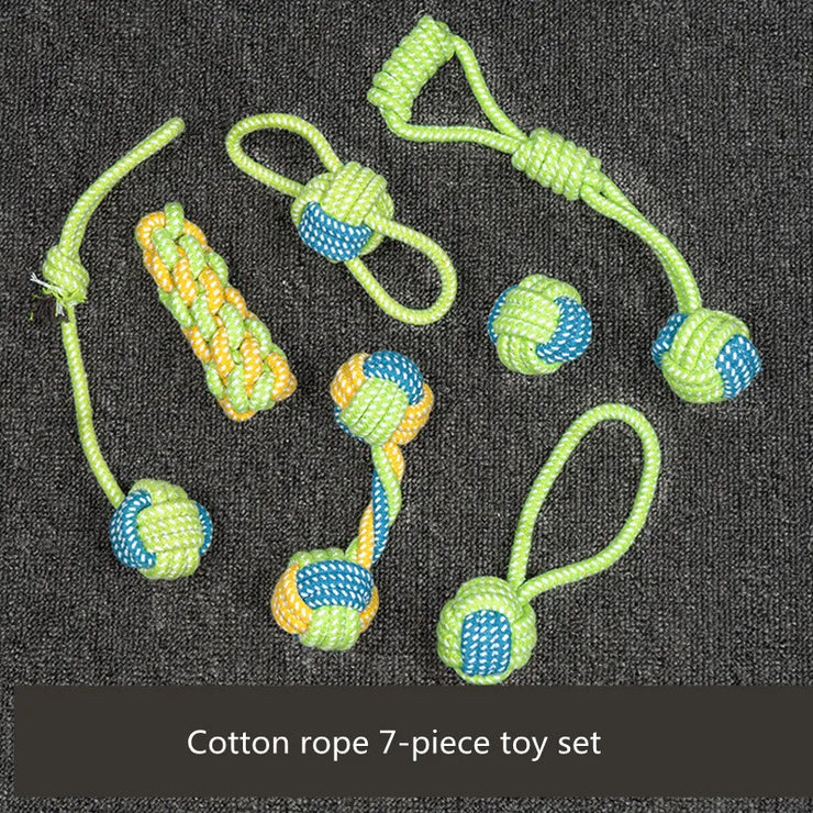 Dog Toy Set – Plush, Rope & Ball