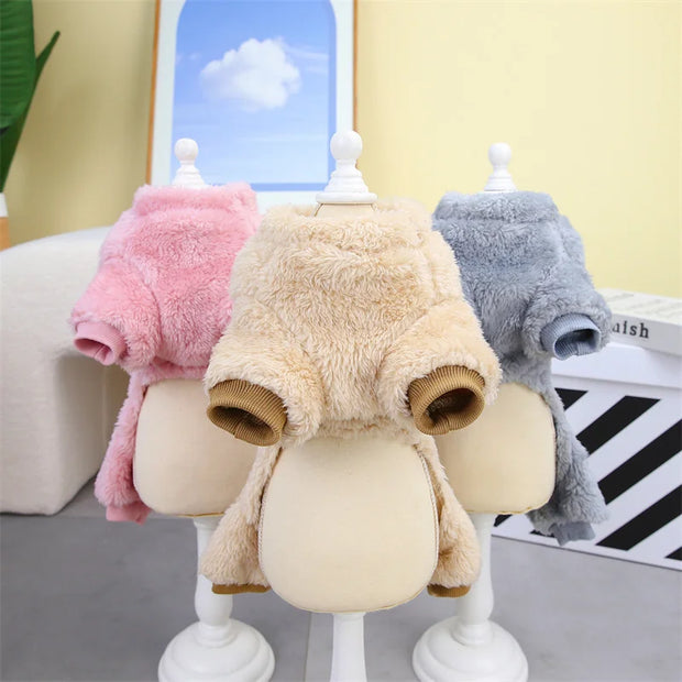 Winter Warm Pajamas Fleece Pet Jumpsuit