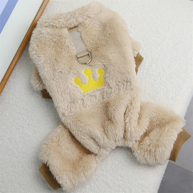 Winter Warm Pajamas Fleece Pet Jumpsuit