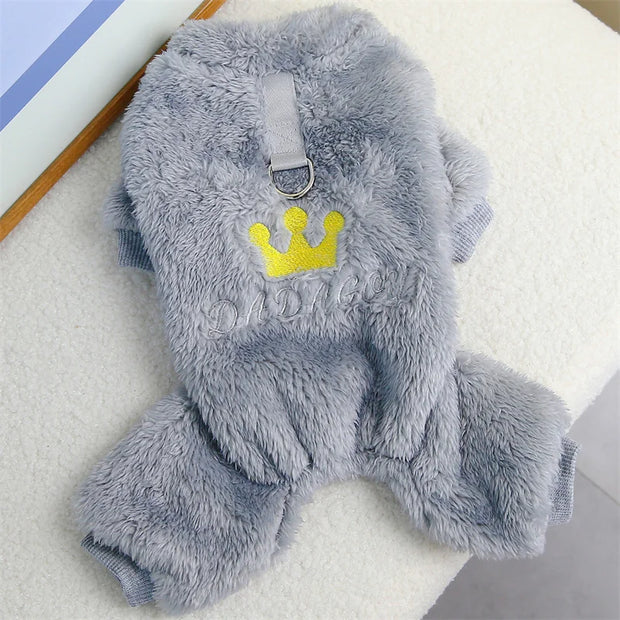 Winter Warm Pajamas Fleece Pet Jumpsuit