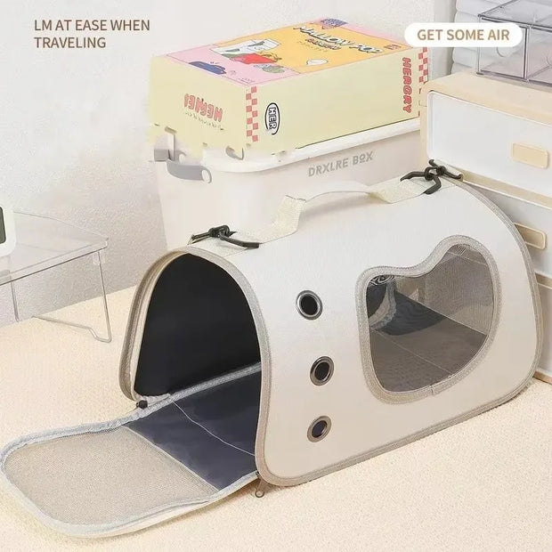 Foldable Soft-Sided Travel Backpack Portable Pet Carrier Bag