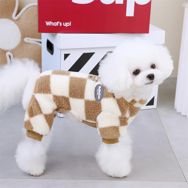 Winter Warm Pajamas Fleece Pet Jumpsuit