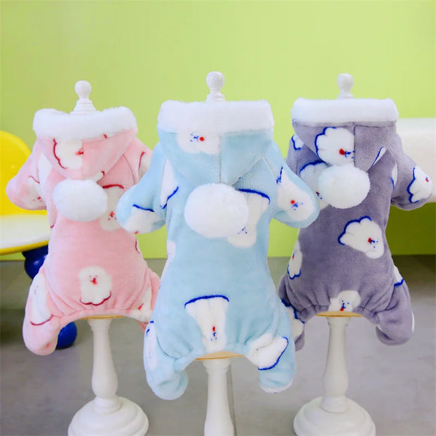 Winter Warm Pajamas Fleece Pet Jumpsuit