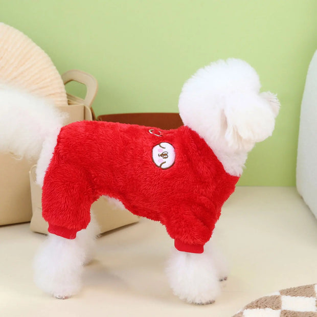 Winter Warm Pajamas Fleece Pet Jumpsuit