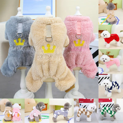 Winter Warm Pajamas Fleece Pet Jumpsuit
