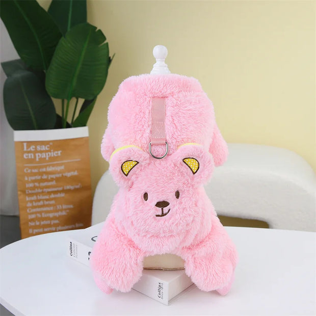Winter Warm Pajamas Fleece Pet Jumpsuit