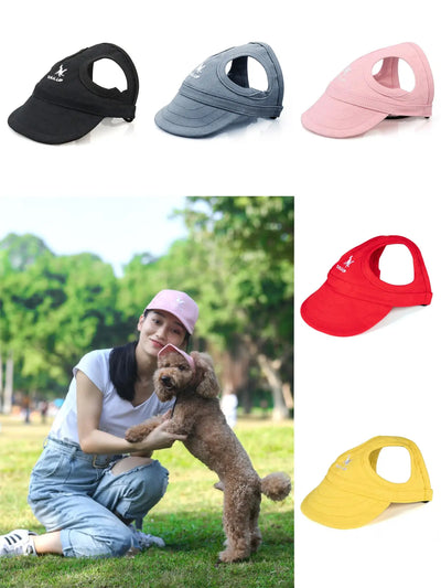 Adjustable Dog Baseball Cap Outdoor Sun Visor Hat