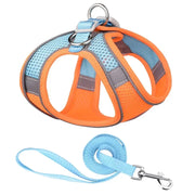 Breathable Adjustable Outdoor Walking Mesh Dog Harness Vest Set