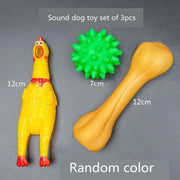 Dog Squeaky Plush, Chew Rope & Ball Toys set