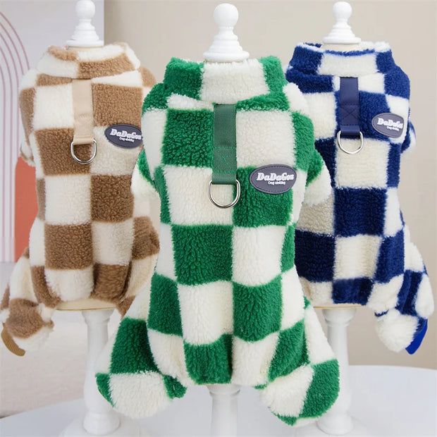 Winter Warm Pajamas Fleece Pet Jumpsuit