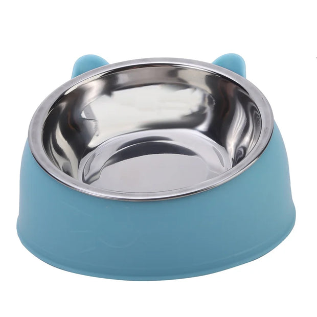 100ML Tilted Pet Bowl 15° Raised Non-Slip Food & Water Feeder