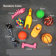 Dog Squeaky Plush, Chew Rope & Ball Toys set