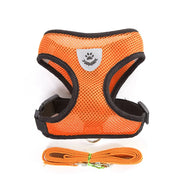 Breathable Pet Harness & Leash Adjustable Vest  Set