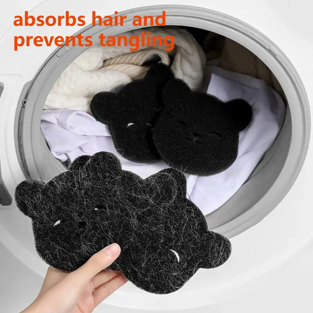 9PCS Bear-Shaped Pet Reusable Lint Catchers Hair Remover Laundry Balls