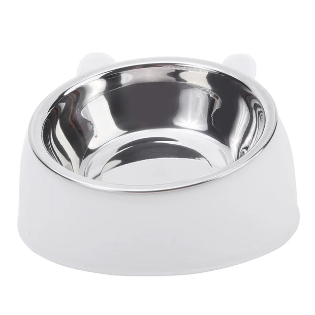 100ML Tilted Pet Bowl 15° Raised Non-Slip Food & Water Feeder