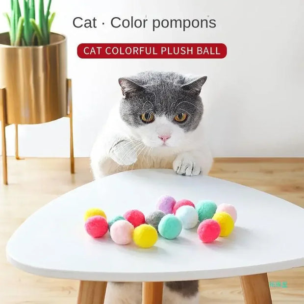 Interactive Cat Plush Ball Shooting Game Toy Launcher