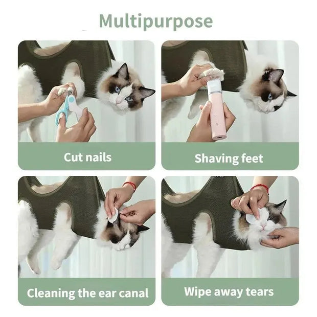 Cat Grooming Anti-Scratch Hammock Restraint Bag