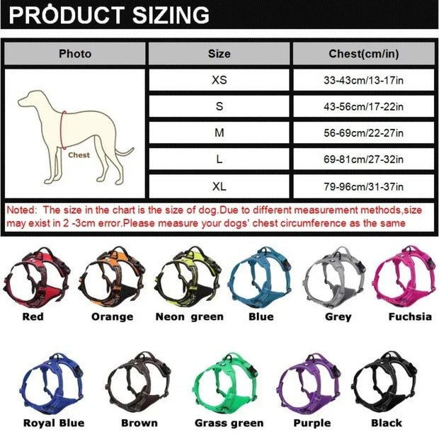 Reflective Adjustable Breathable Vest Pet Harness