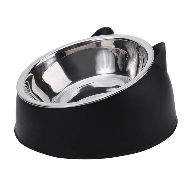 100ML Tilted Pet Bowl 15° Raised Non-Slip Food & Water Feeder