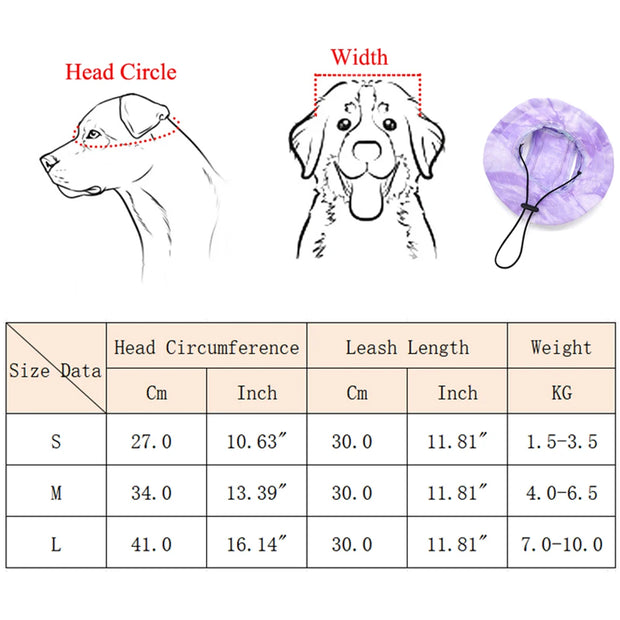 Breathable Adjustable Summer Cap Pet Sun Hat