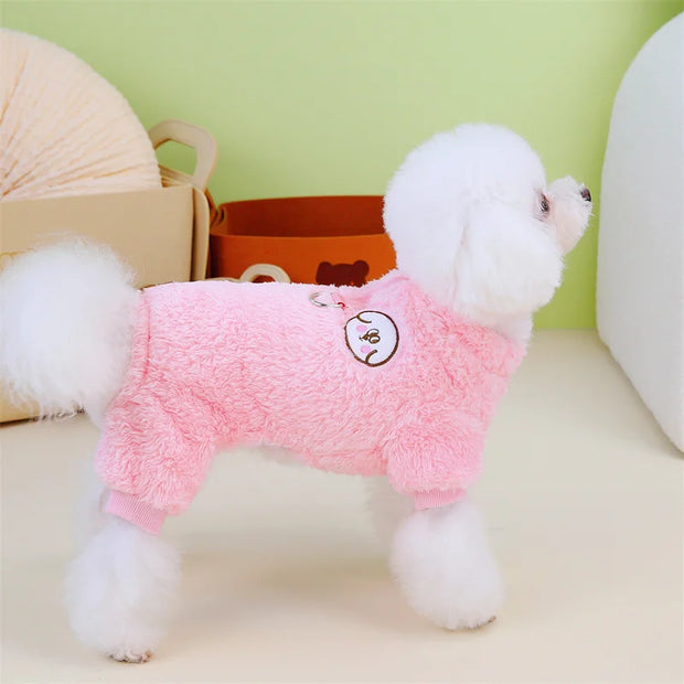 Winter Warm Pajamas Fleece Pet Jumpsuit